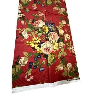 VTG P. Kaufmann floral "Queensland" Crimson print 100% cotton fabric 56 x  21.5